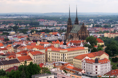 View of Brno, Czech Republic from pilberk Castle (Hrad pilberk).