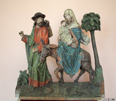 Flight into Egypt, Germany: XV / XVI. century polychrome wood)