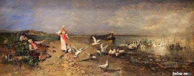 Goose Girl on the River Sava, 1880/1881, Nikoola Masic
