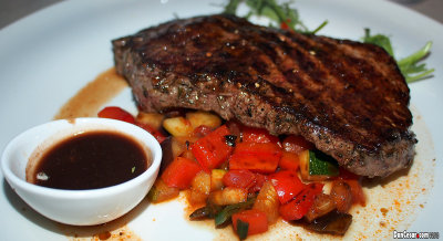 Sirloin Steak, Istrian wine, Teran Sauce, ratatouille