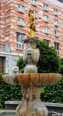 Golden Statue of god Neptune 