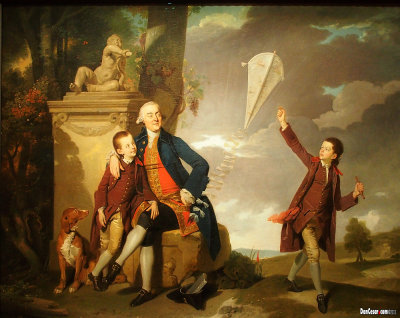 Portrait of George Fitzgerald and his sons (c. 1763)