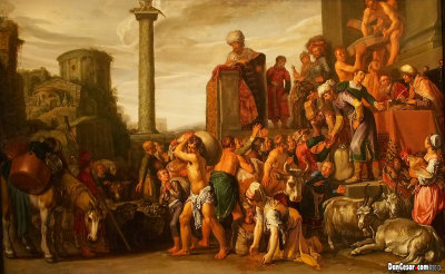 Joseph Selling Corn in Egypt (1612)