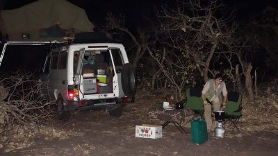 An alternate spot to cook dinner at Savuti