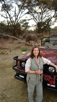 Selfie with elephants