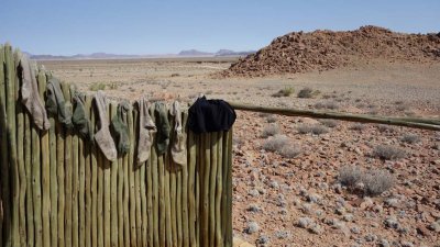 Laundry drying at Dunes Lodge