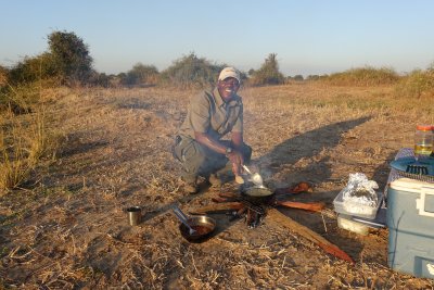 Bertie took us on a sunrise safari and cooked breakfast