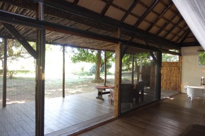 Our tent is right on the bank of the mighty Zambezi River