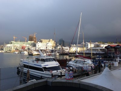 Ships in the harbor, Cape Town
