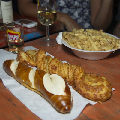 And also a little bit of food. Not enough to absorb the excess of wine though. Seemingly German leave this activity to Bismarck.
