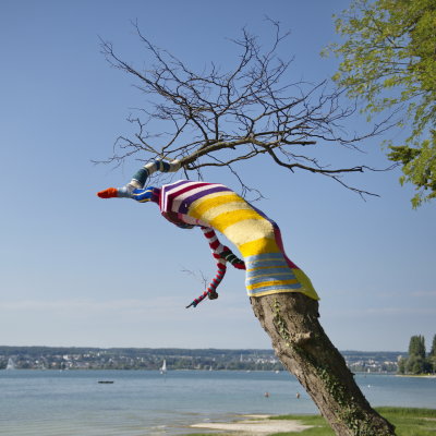 Is this a landmark, art, or just compassion for the comfort of the tree?