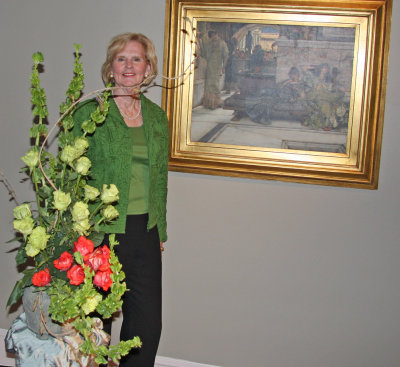 Art in Bloom 2014--Red Ribbon, Second Place--Painting to Interpret  Shrine of Venus