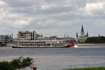 Steamer Natchez and St. Louis Cathedral 