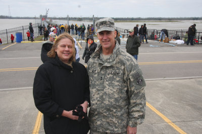 Katherine Landry  and Maj. Gen. Michael Wehr