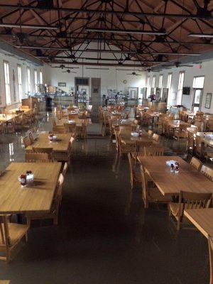 Seminarians Dining Room as Water Begins to Rise in Historic Flood