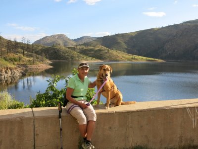 Chuffy Takes His Mommy for a Hike, Seaman Reservoir Dam