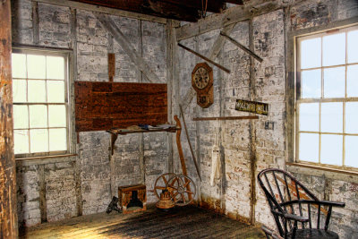Inside old farmhouse