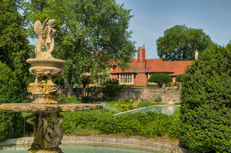 Cupid Fountain And Reflecting Pool With A View Of Cranbrook House