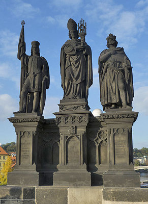 Saints Norbert, Wenceslas, Sigismund on Charles Bridge Prague-1060890