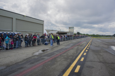 lining up to watch the afternoon flybys