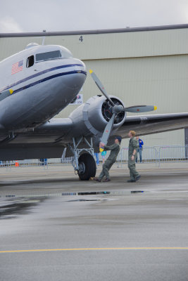 pulling the prop through