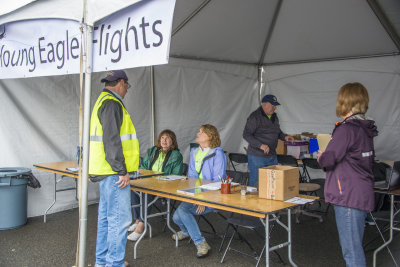 the Young Eagles tent - guarded optimism 