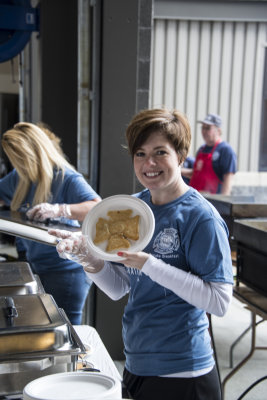 at the pancake feed