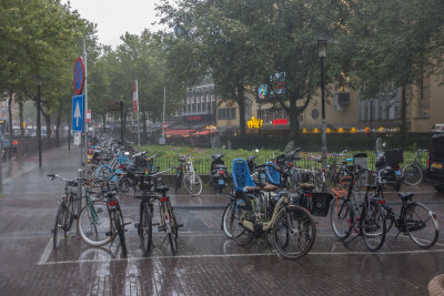 lightning, thunder, and lots of rain over Amsterdam
