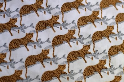 Fabric detail: leopard poplin