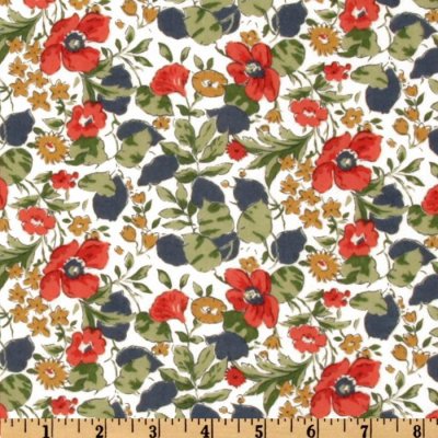 Fabric detail: Liberty's Poppy and Honesty, a classic design