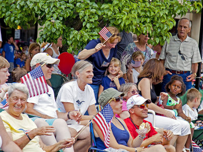 Part of the Crowd, Linda at 4th of July Parade 2012