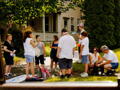 Waiting to Line Up at 4th of July Parade 2012