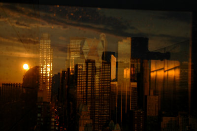 35. Manhattan Skyline in Sun and Rain