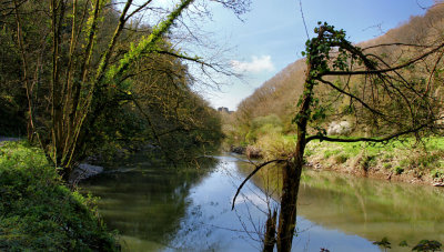 River Teifi and Cilgerran Castle Pembrokshire, West Wales.