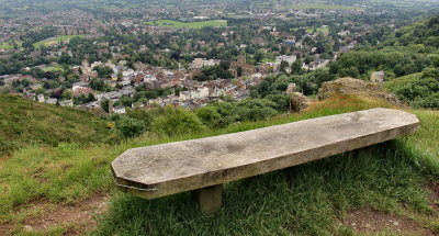 Looking down on Great Malvern, Worcestershire.