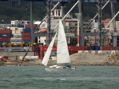 Yacht off Fergusson Wharf