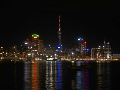 Auckland and Harbour at Night