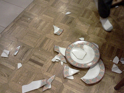Dishware bites the dust