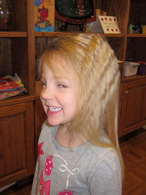 View from the side (after the braids)