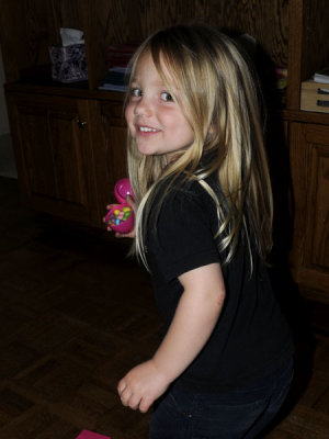 Kristina  with candy