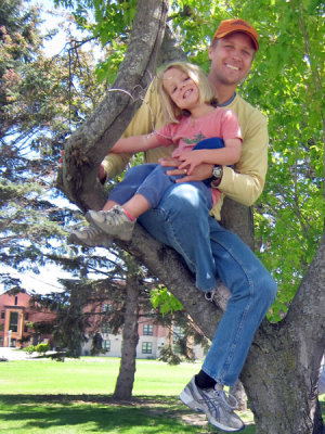Kristina gets a top-branch seat with Daddy