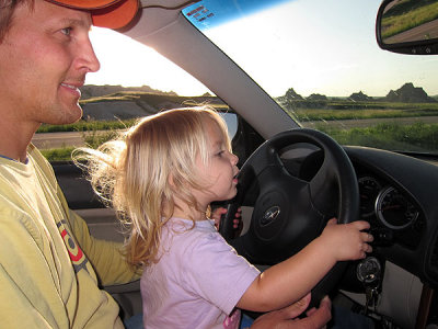 Annie at the wheel?