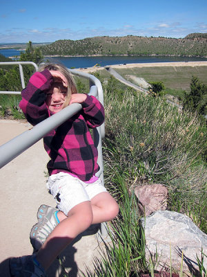 Photographer overlooking the dam