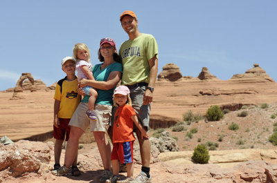 After another hike, overlooking delicate arch