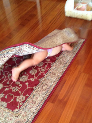 Annie in rug