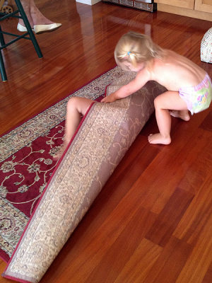 Annie's sister in rug