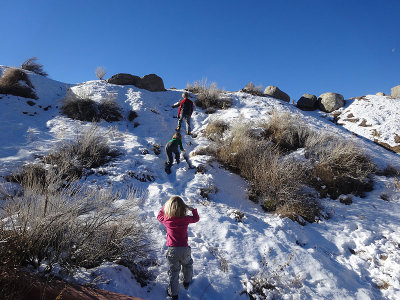 O'er the hills they go,