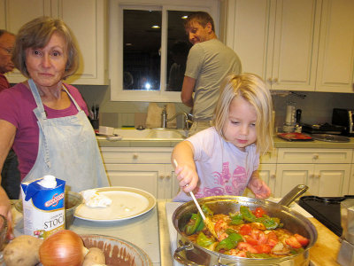 This girl is ready to run the kitchen!