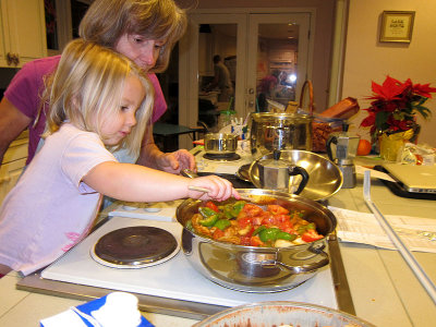 Getting tips for stirring peppers
