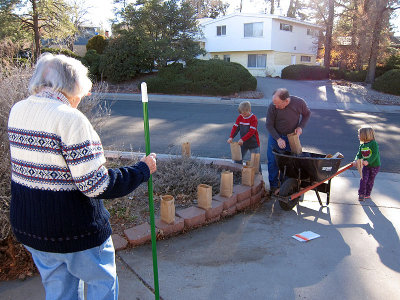 Grams supervises the work crew